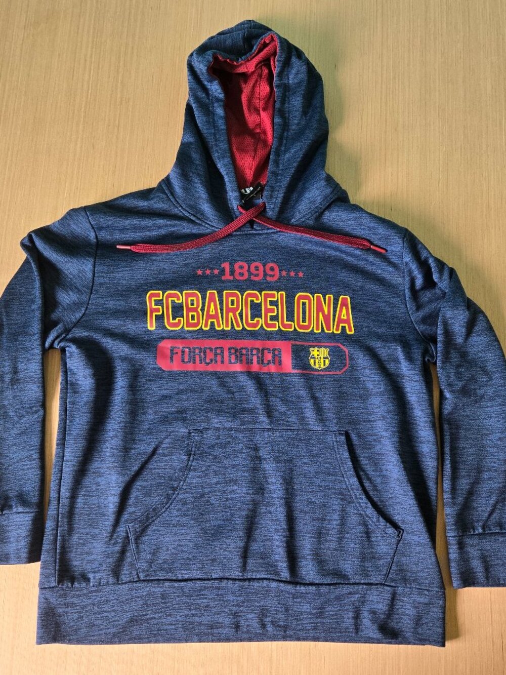 FC Barcelona FCB Barça Soccer Pullover Hoodie Sweatshirt Men's Large